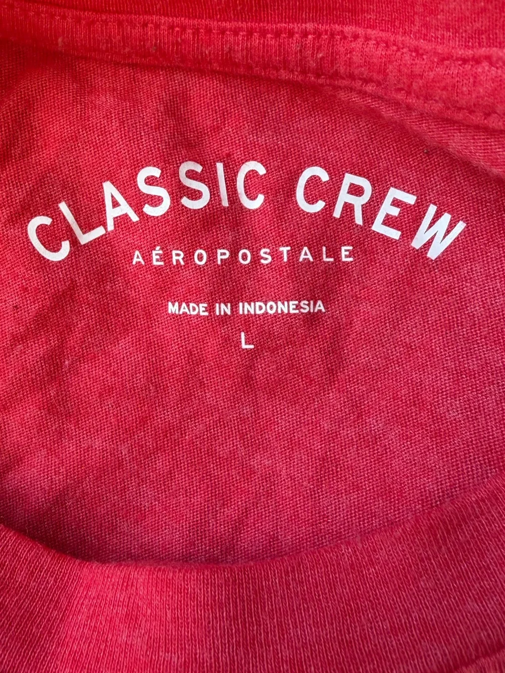 Y2K Aeropostale Red Embroidered Aero ‘87 Short Sleeve T-Shirt Size Large
